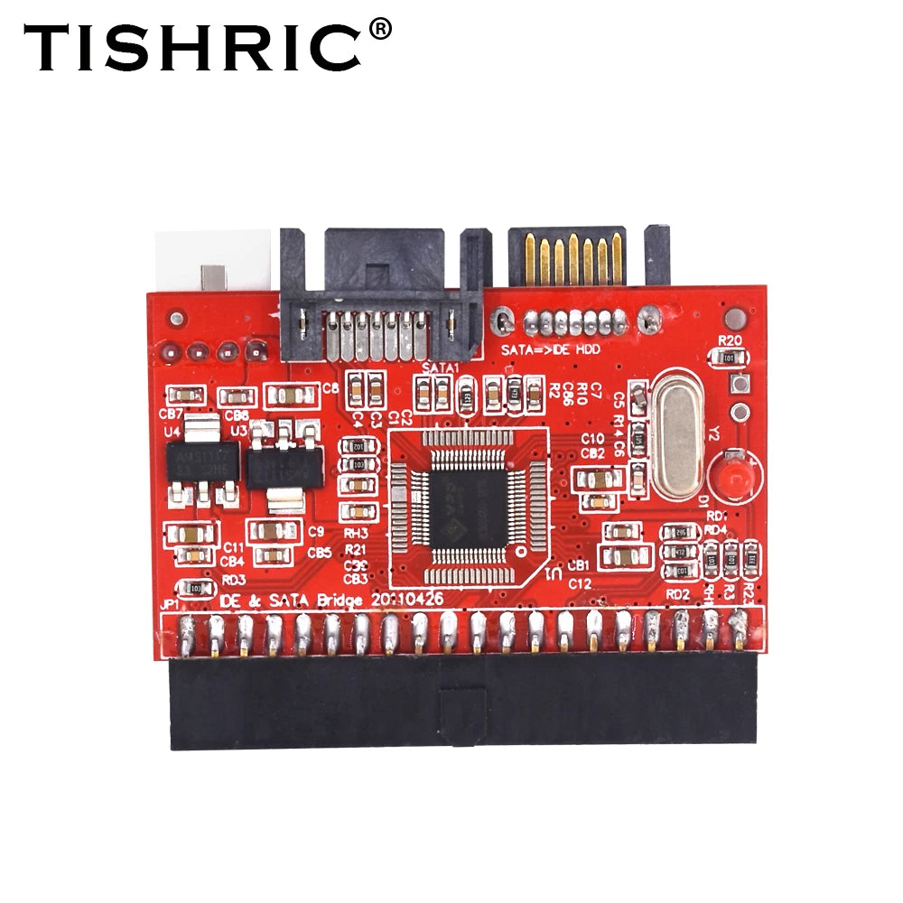 TISHRIC IDE to SATA Adapter Card – 2.5/3.5" HDD Converter Hard Drive Adapter PRIMED
