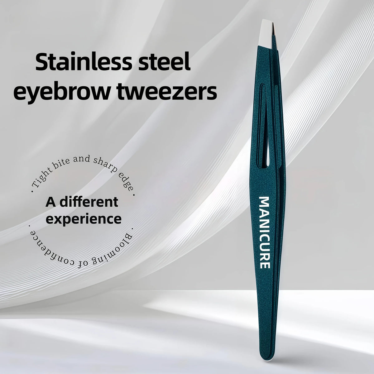 Stainless Steel Slant Tip Eyebrow Tweezers | Precision Grooming