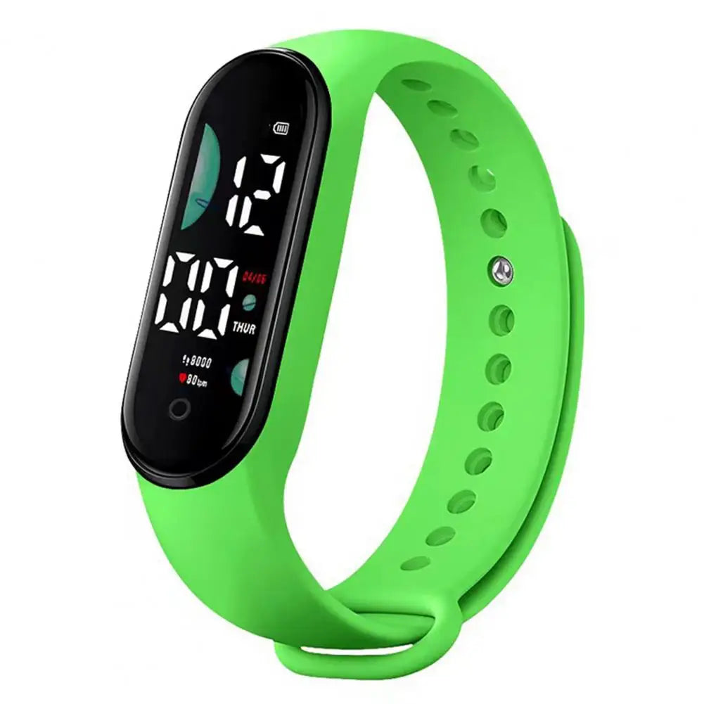 M9 Kids LED Digital Touch Watch – Waterproof Sports Bracelet Kids Digital Watch PRIMED green
