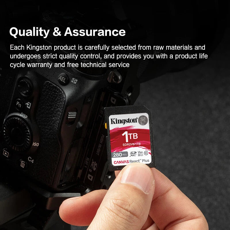 Kingston Canvas React Plus V60 UHS-II SD Card | 280MB/s SD Memory Card PRIMED