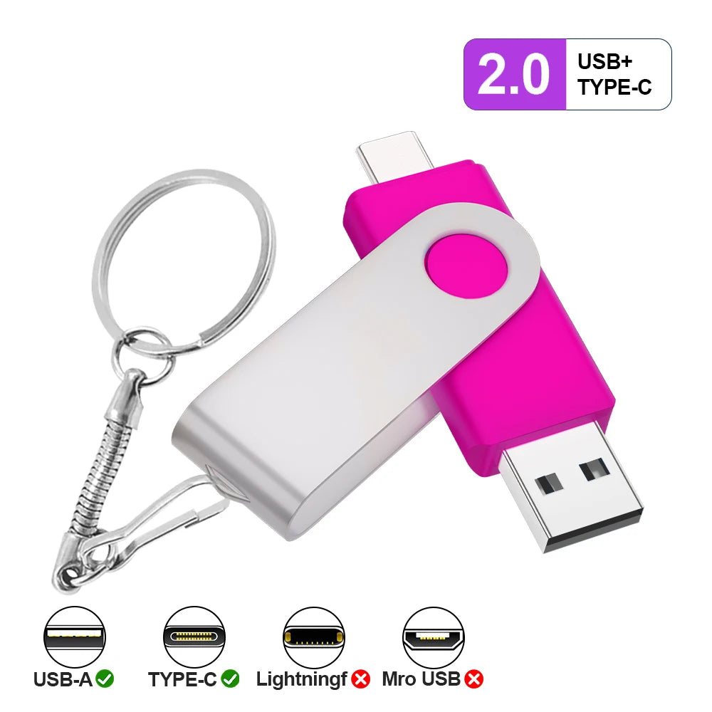 JASTER USB Flash Drive Type-C Rotatable Pendrive Real Capacity USB Flash Drive PRIMED