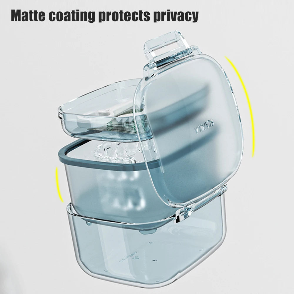 2-in-1 Denture & Retainer Case – No-Leak Portable Cleaning Cup Denture Storage Case PRIMED