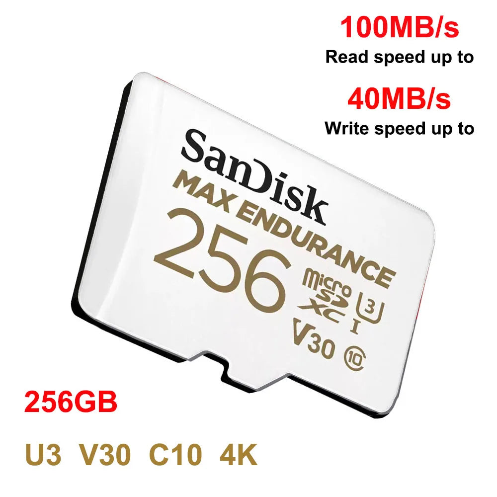 SanDisk MAX ENDURANCE MicroSD 32GB–256GB U3 4K Dash Cam MicroSD Memory Card PRIMED 256GB