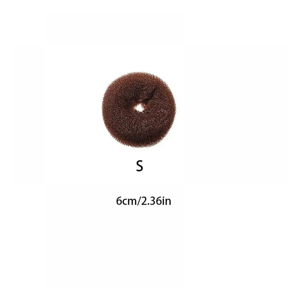 Hair Donut Bun Maker – Foam Sponge Updo Styling Tool Hair Bun Maker PRIMED Brown-S China Mainland