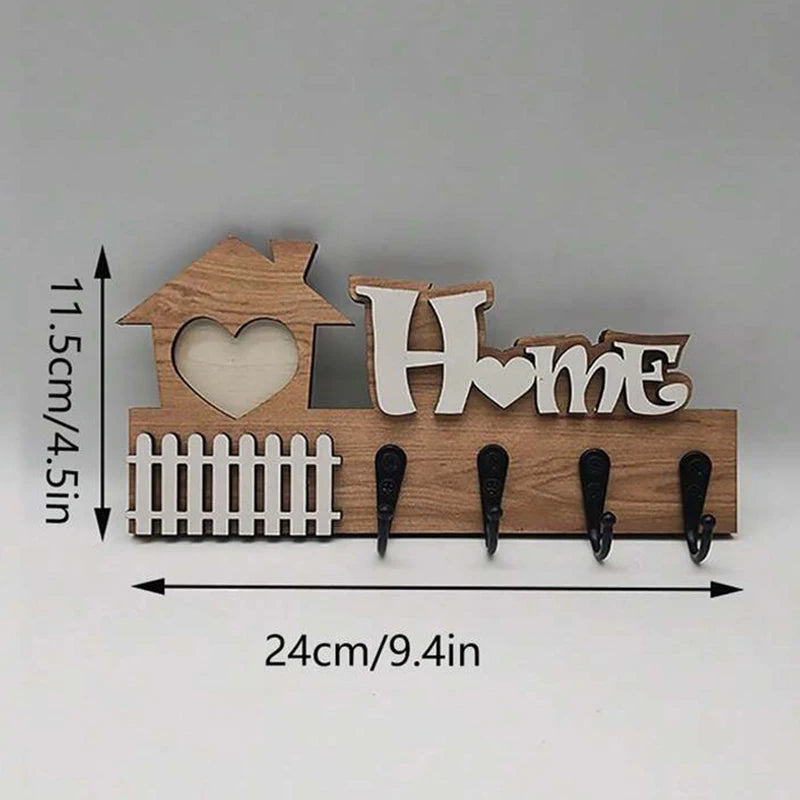Wooden Wall Hook – Decorative Key Holder & Door Hanger