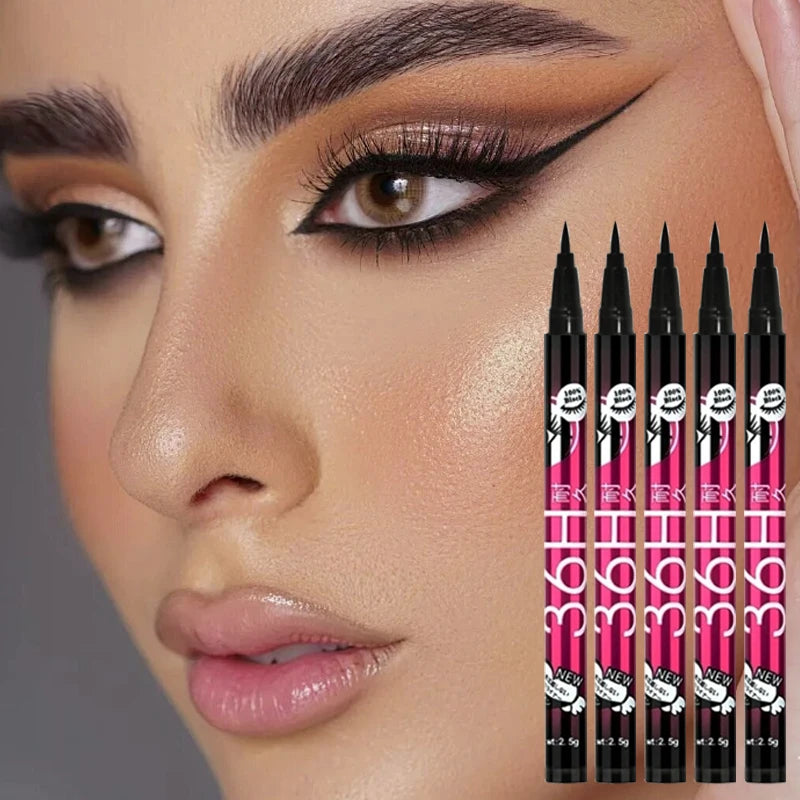 Black Liquid Eyeliner Pen – Ultra-Fine Waterproof Tip (1/2/5pk) Liquid Eyeliner Pen PRIMED