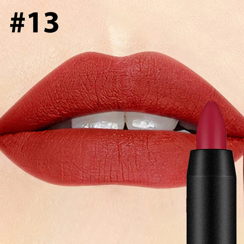 Velvet Matte Lipstick – 19 Shades, Long-Wear & Moisturizing