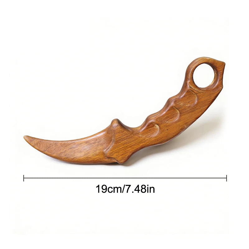 Golden Sandalwood Claw Knife Hand-Carved Wooden Toy Ornament