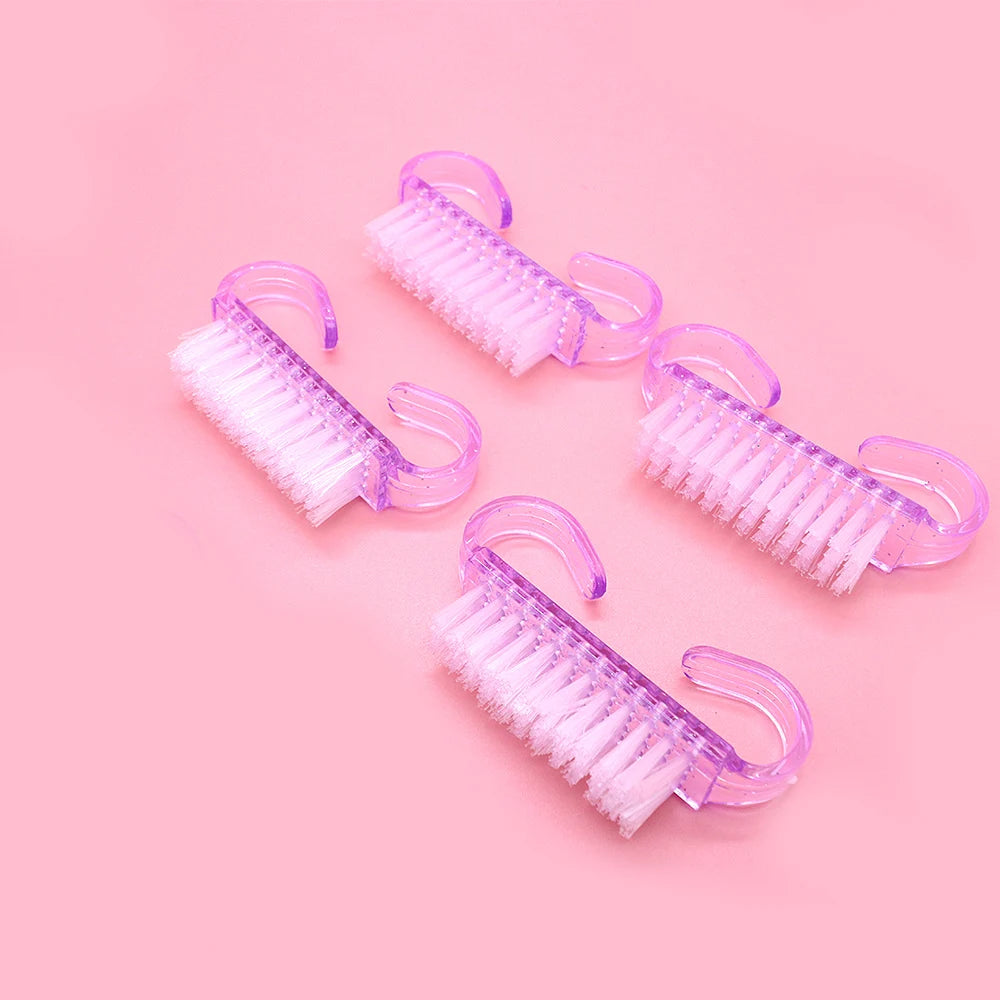 U-Shaped Mini Nail Cleaning Brush – Soft Bristle Manicure Tool