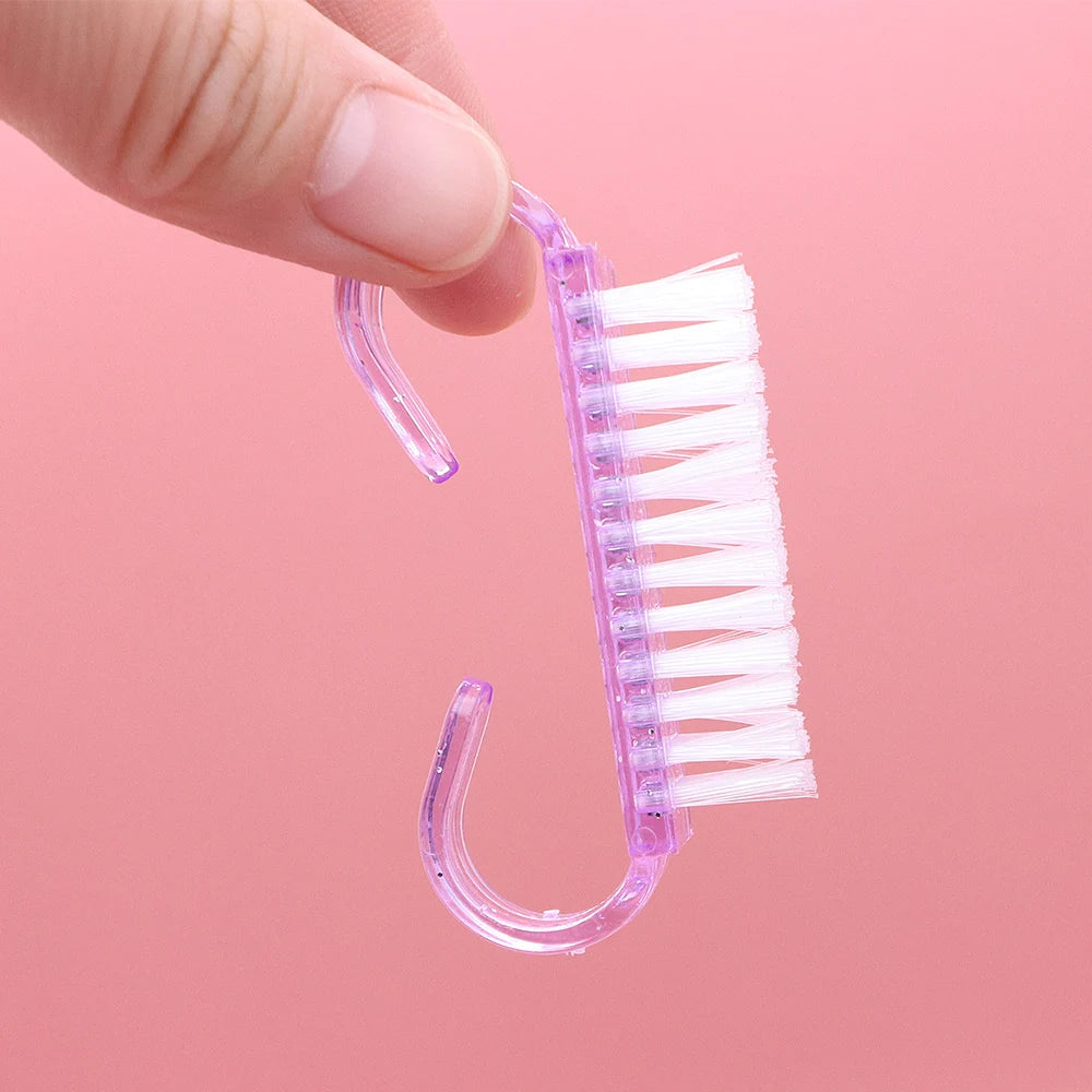 U-Shaped Mini Nail Cleaning Brush – Soft Bristle Manicure Tool