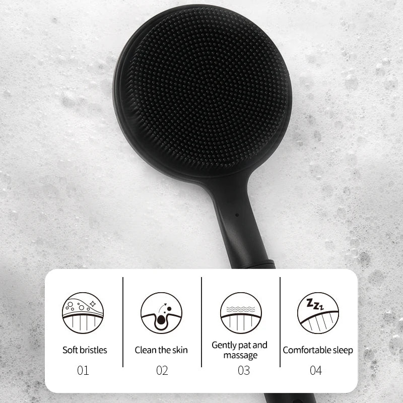 Long Handle Silicone Shower Brush – Double-Sided Exfoliating Body Shower Brush PRIMED