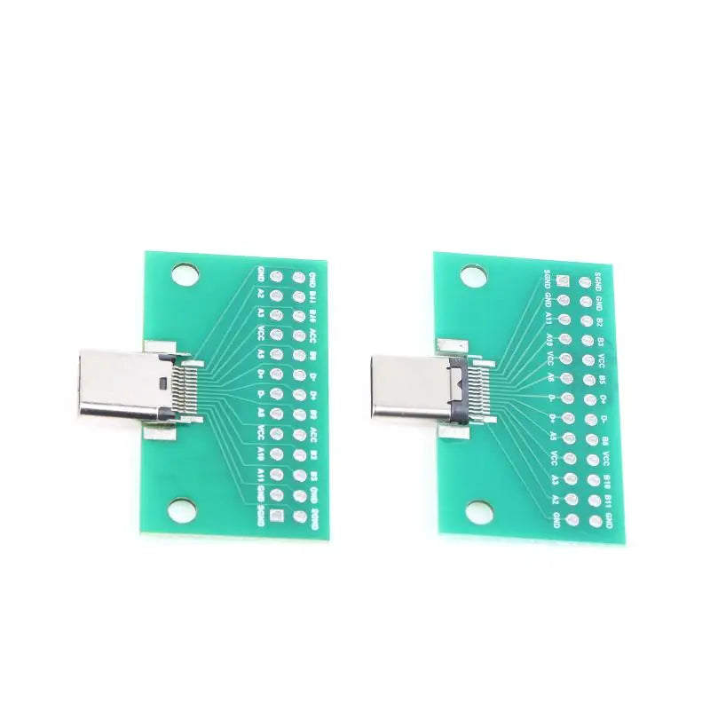 USB 3.1 Type-C Male to Female Test PCB Board Adapter 24P 2.54mm