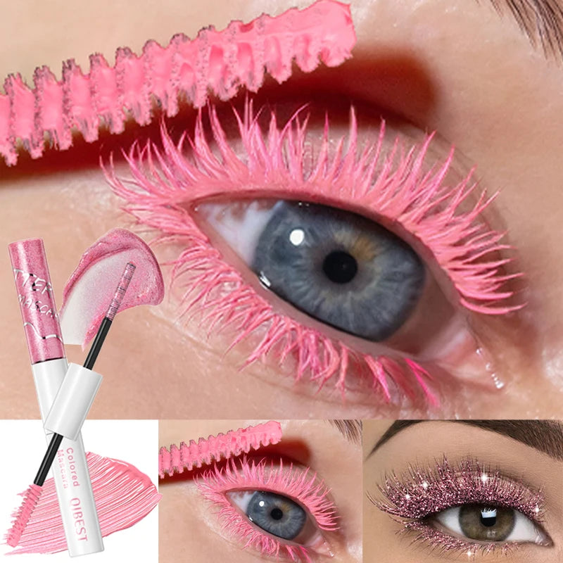 QiBest 2-in-1 Colorful Glitter & Matte Waterproof Mascara