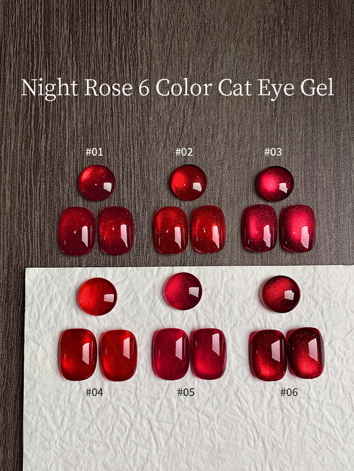 Cat Eye Magnetic Gel Nail Polish 16ml – Wine Red & Rose Red