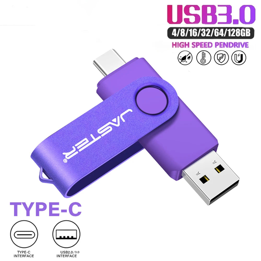 JASTER 2-in-1 Type-C USB 3.0 Flash Drive | OTG Pen Drive USB Flash Drive PRIMED