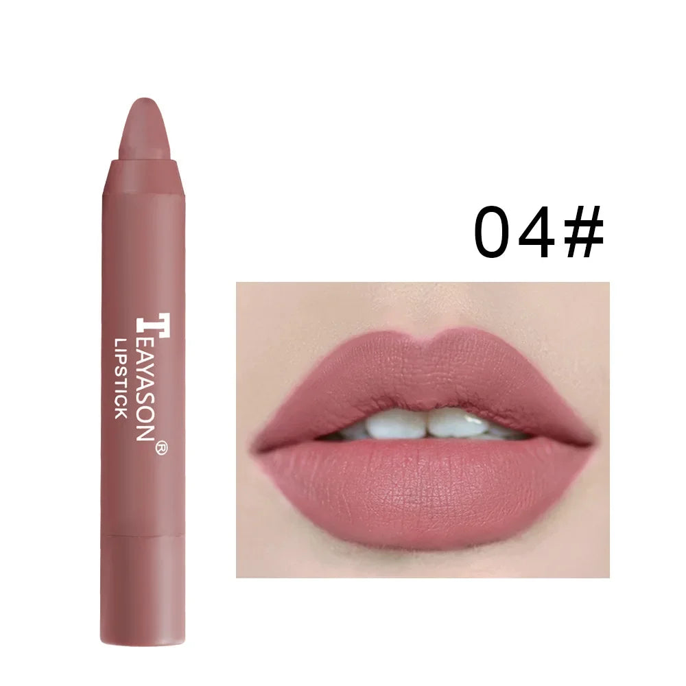 TEAYASON Matte Lip Liner Pen – Waterproof, 12 Shades Matte Lip Liner Pen PRIMED 04