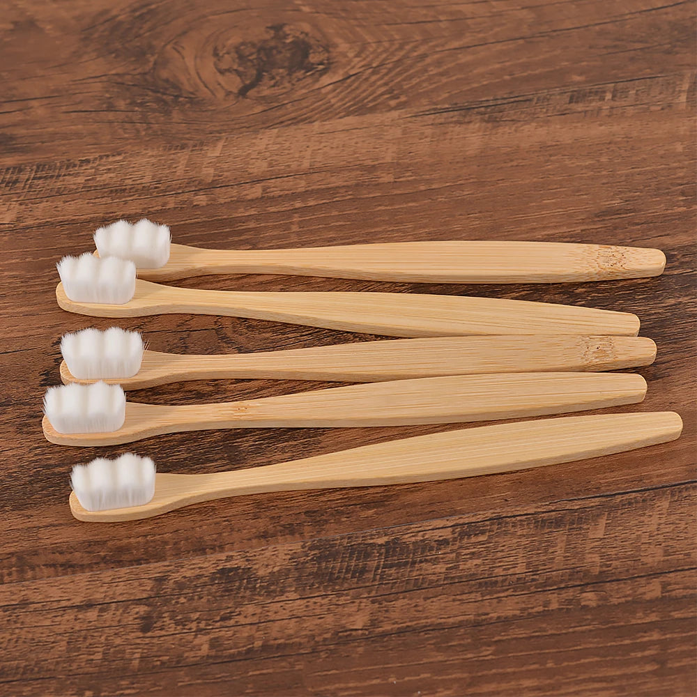 10-Pack Bamboo Nano Soft Toothbrush | Eco-Friendly & Vegan
