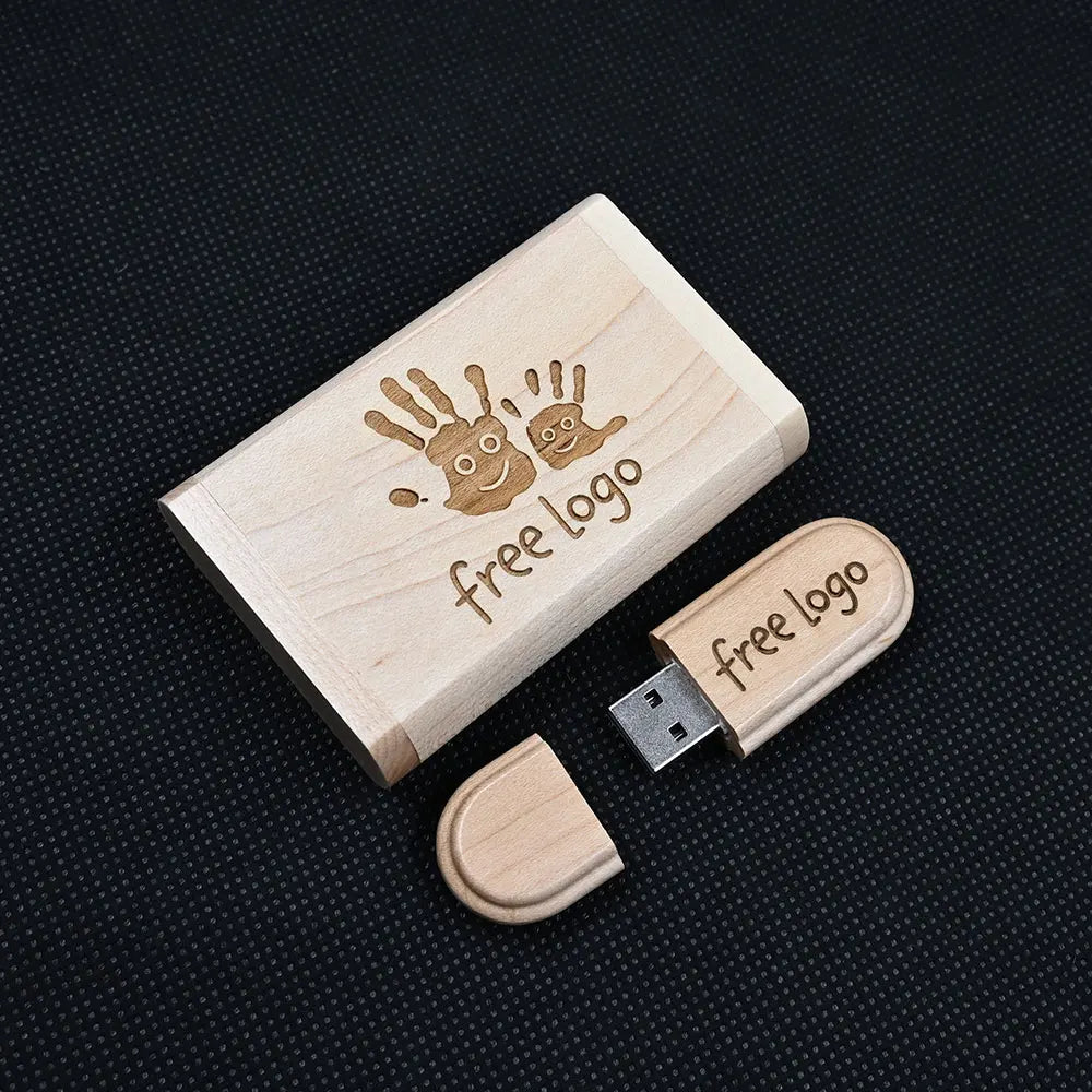 5-Pack Wooden USB 3.0 Flash Drives 4–64GB | Free Custom Logo Wooden USB Flash Drive PRIMED