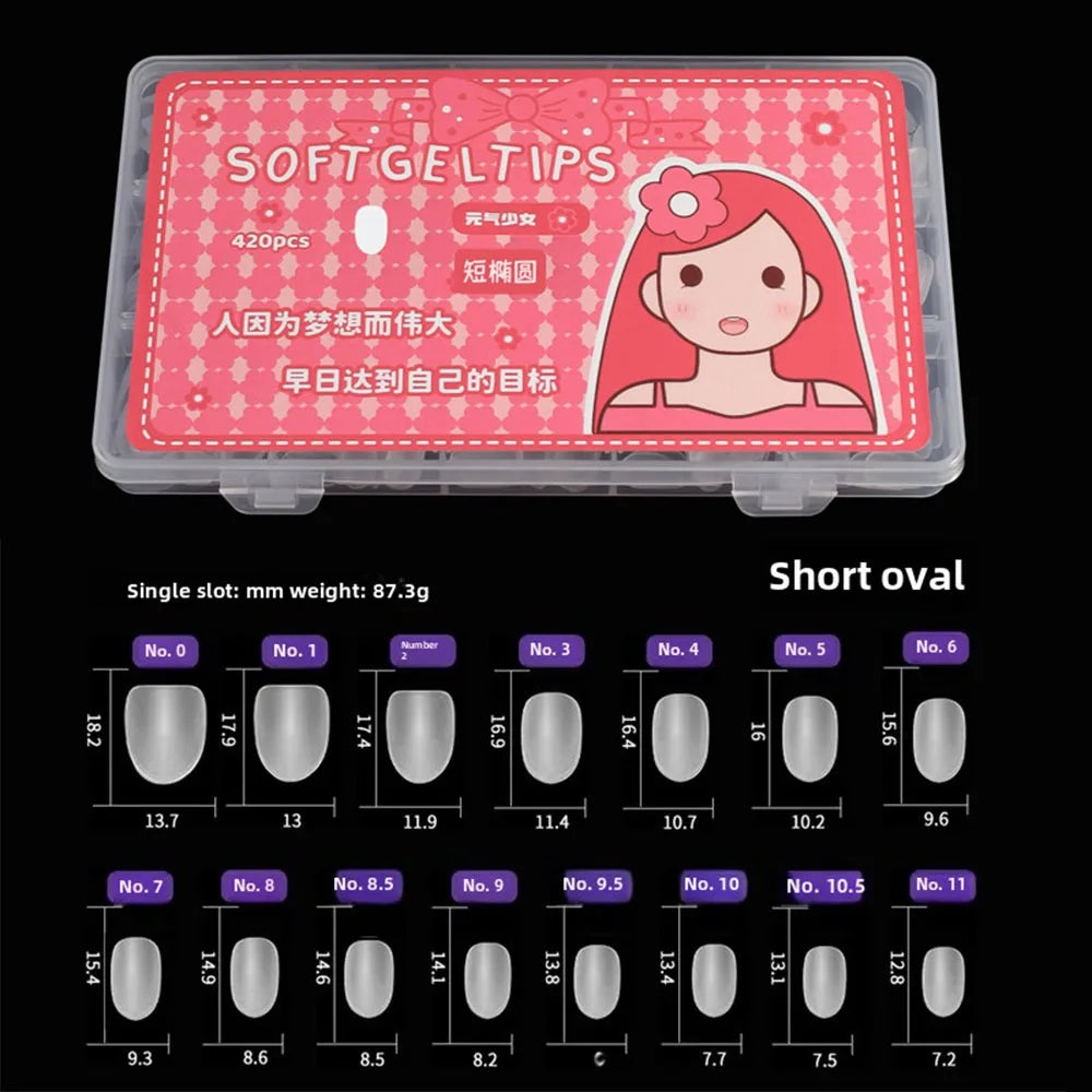 Ultra Short Matte Almond Press-On Nail Tips | 24/30 Pcs Set