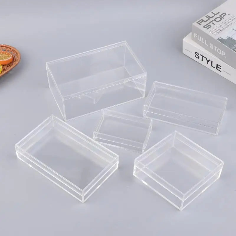 Rectangular Acrylic Storage Box – Clear Organizer for Food & Gifts