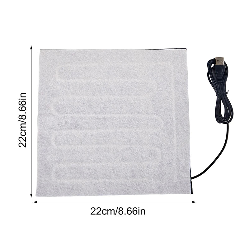 USB Electric Heating Pad 22cm | 5V Carbon Fiber Warmer