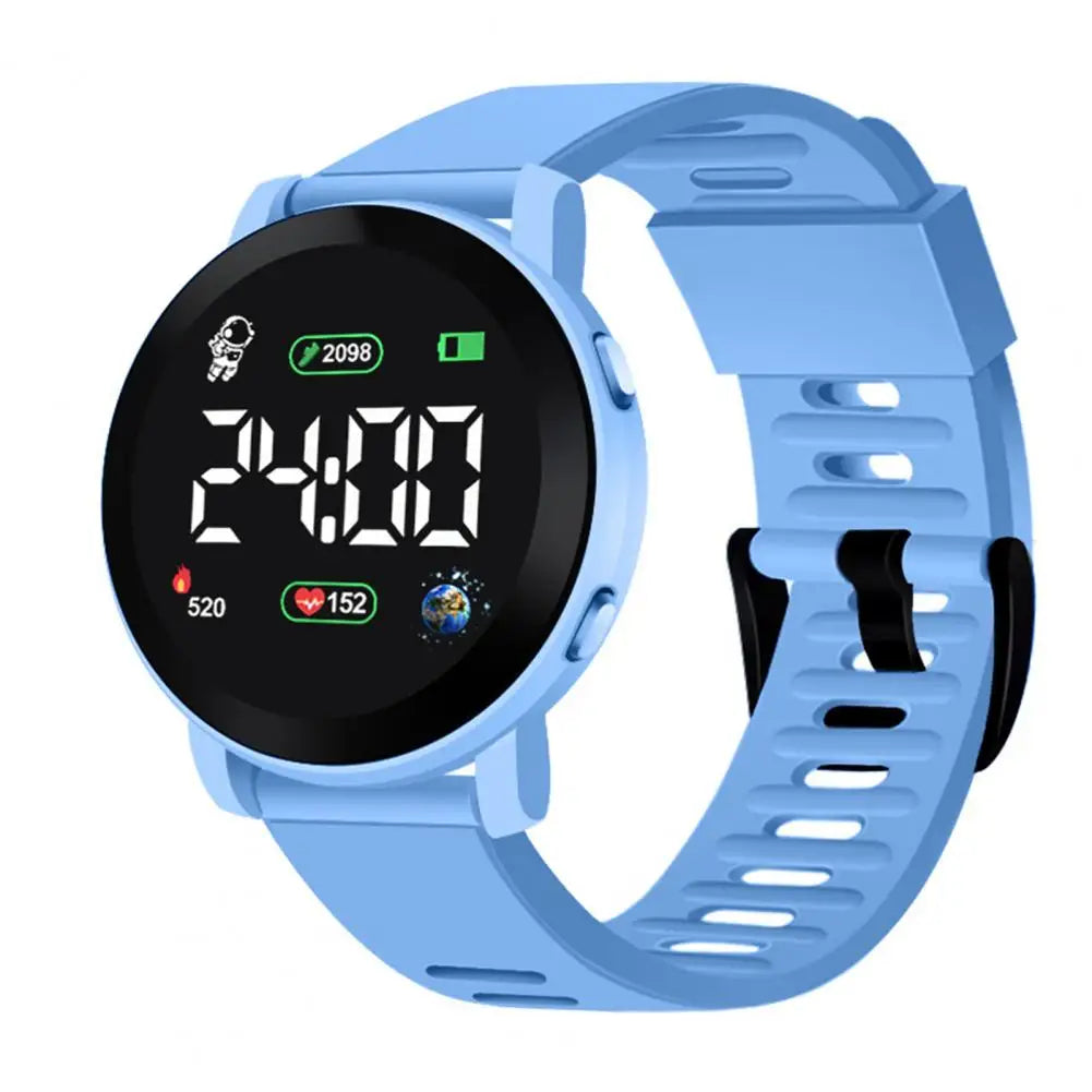 Kids LED Digital Sports Watch – Calendar & Step Tracker Kids Digital Watch PRIMED Sky Blue