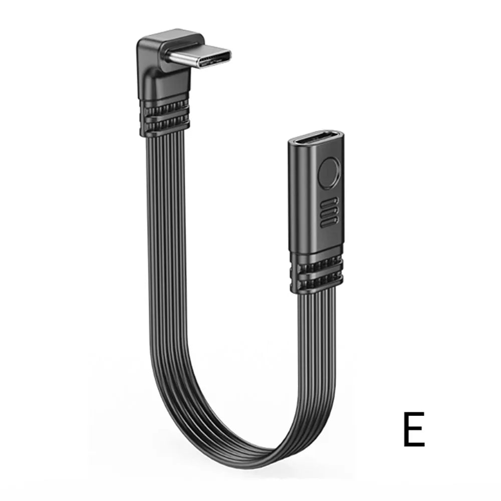 USB-C 90° Elbow Extension Cable – 45W & 480Mbps Data USB-C Extension Cable PRIMED L male to I female 30CM
