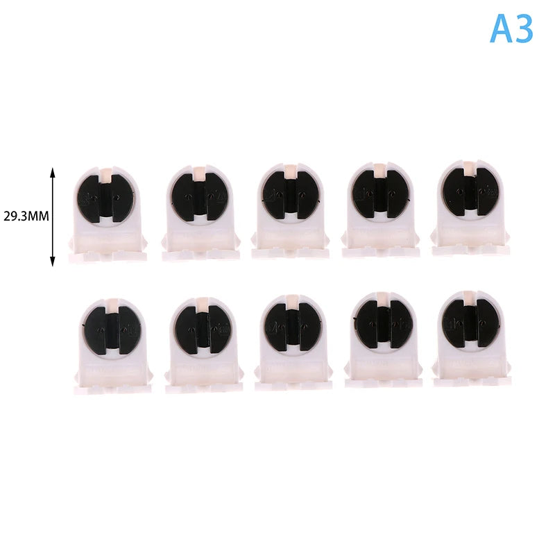 10-Pack T5 G5 Non-Shunted Lamp Socket for LED Fluorescent Tubes
