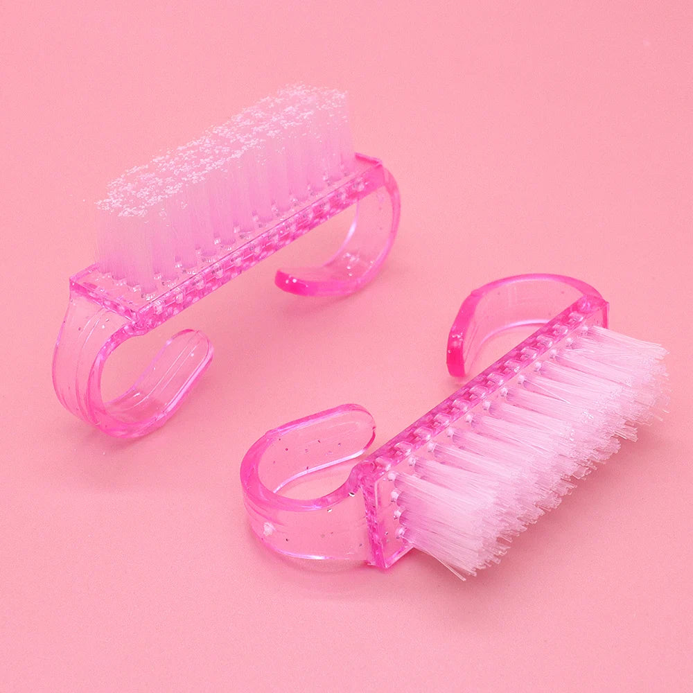 U-Shaped Mini Nail Cleaning Brush – Soft Bristle Manicure Tool