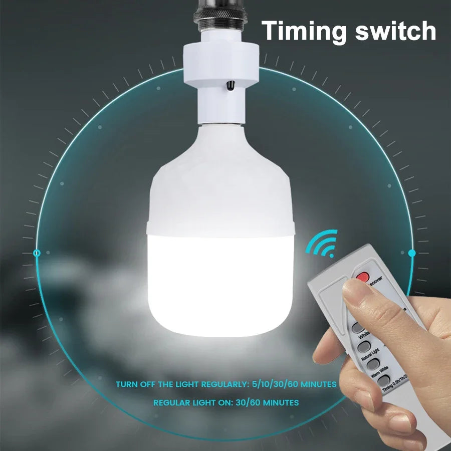 E27 IR Remote Control Lamp Holder with Timer Switch Lamp Holder Socket PRIMED