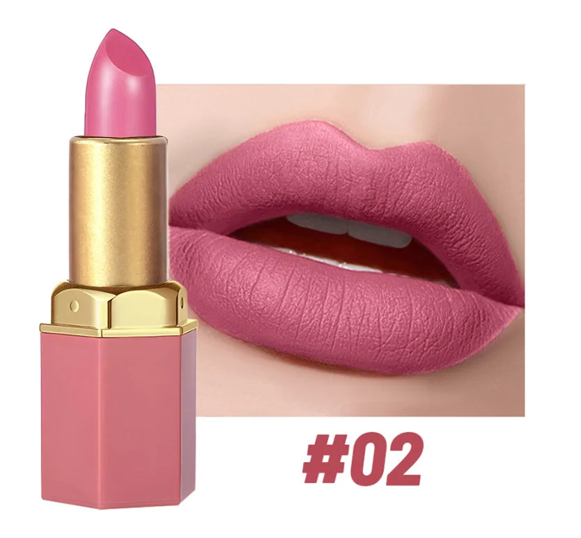 SAM SUGAR Gold Bar Lipstick – 6 Colors Pearlescent Glitter