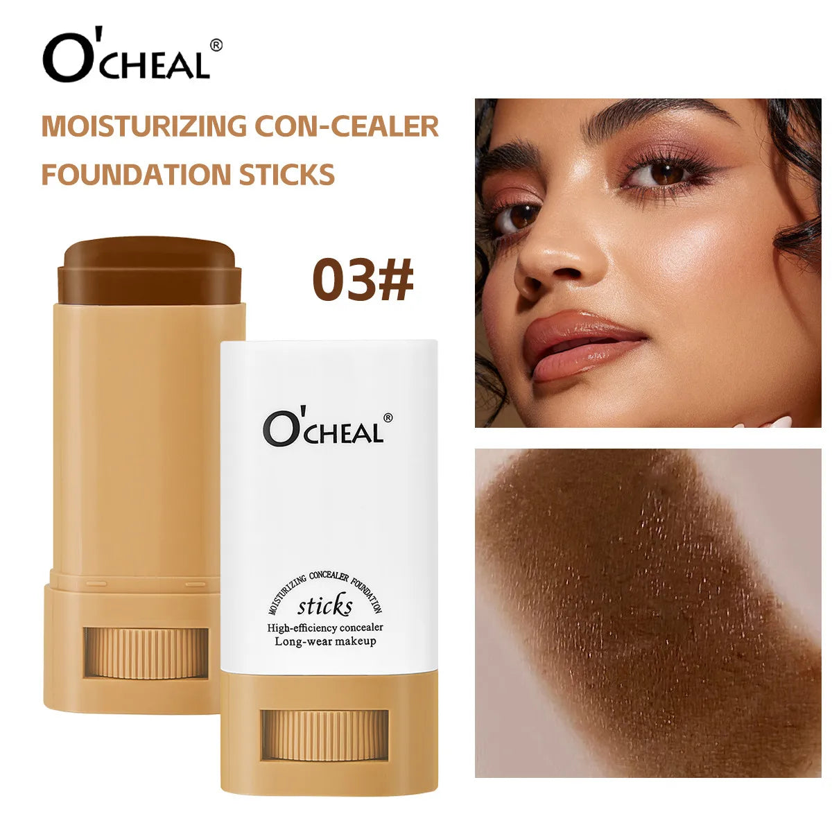 OCHEAL Waterproof Concealer Foundation Stick – Brightening