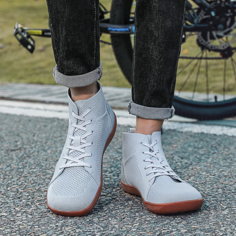 LETCOMFIT Mid Top Barefoot Shoes | Wide Toe Box Zero Drop Minimalist Barefoot Sneakers PRIMED