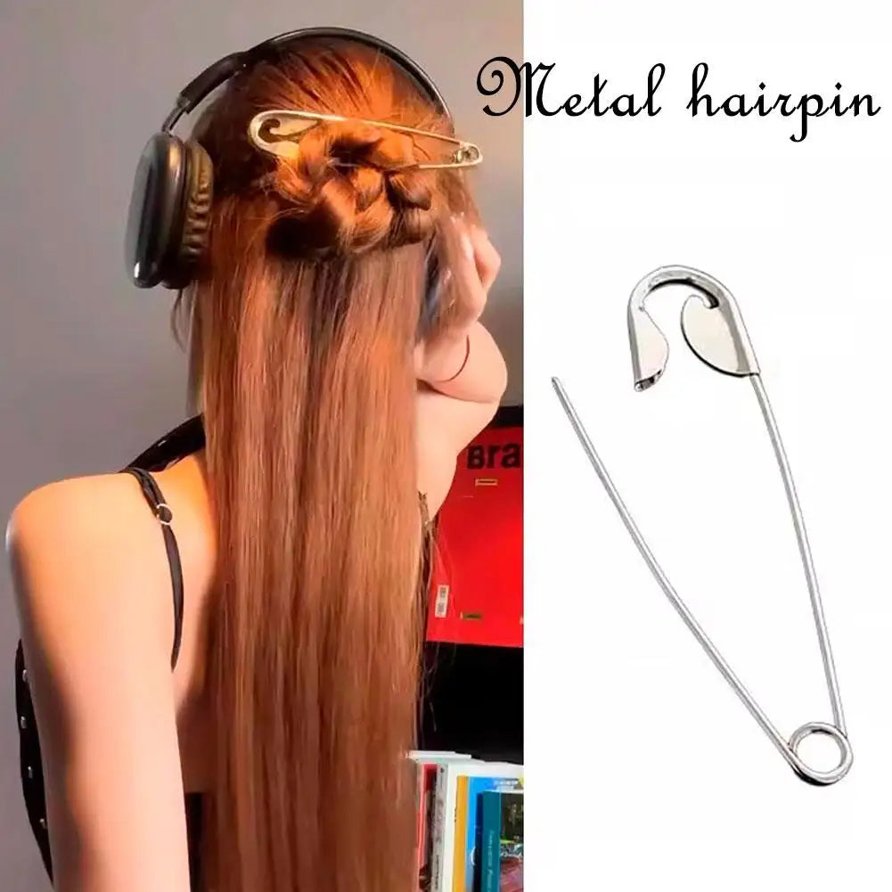 Large Metal Shark Clip Hair Pin – Stylish Adjustable Brooch Hair Clip Brooch Pin PRIMED 1pc