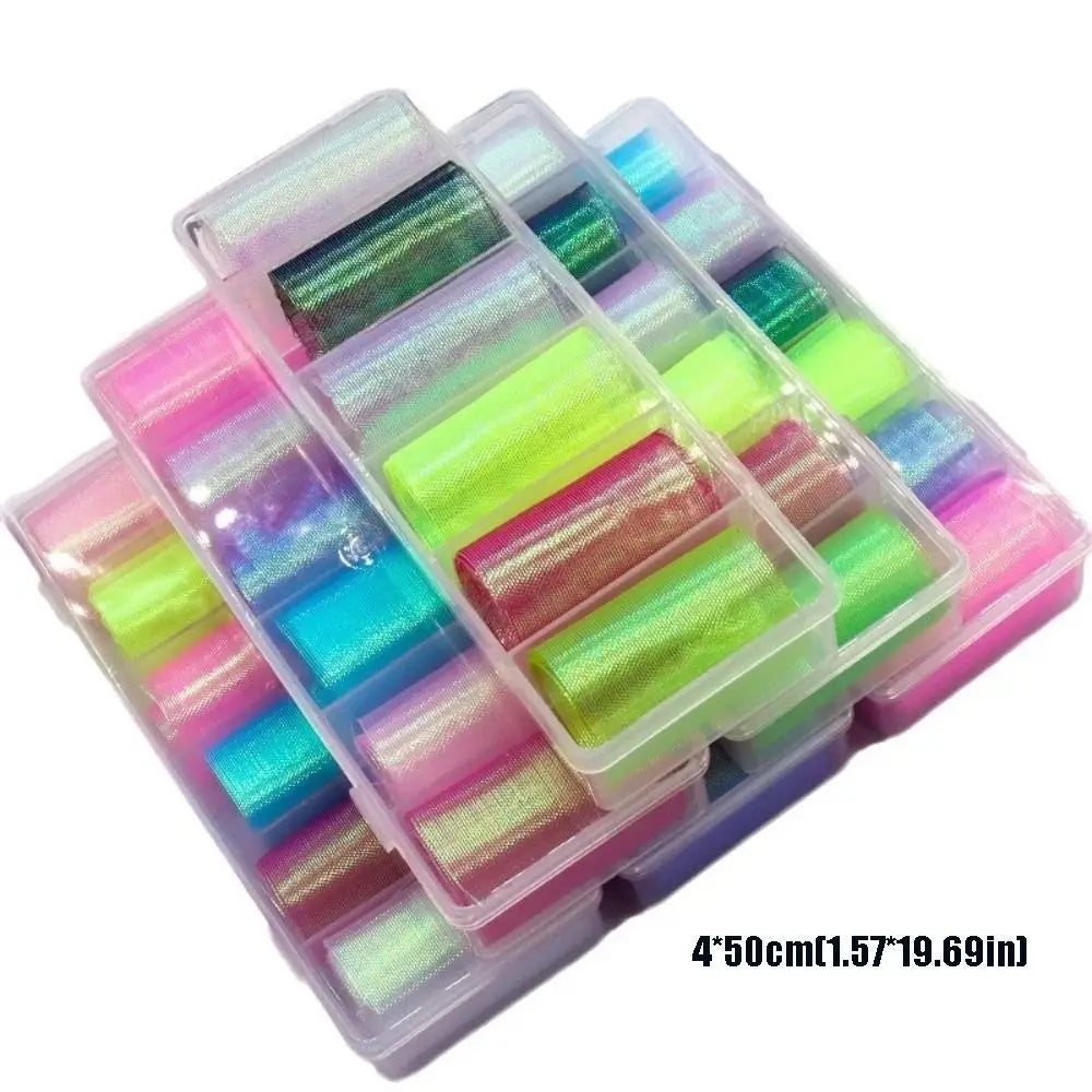 Mermaid Scale Nail Foils – 3D Fish Scale Transfer Stickers DIY Nail Art Foil PRIMED