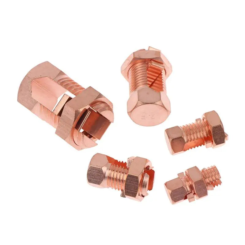 TJ Series Copper Split Bolt Connector 10–70mm² Wire Clamp