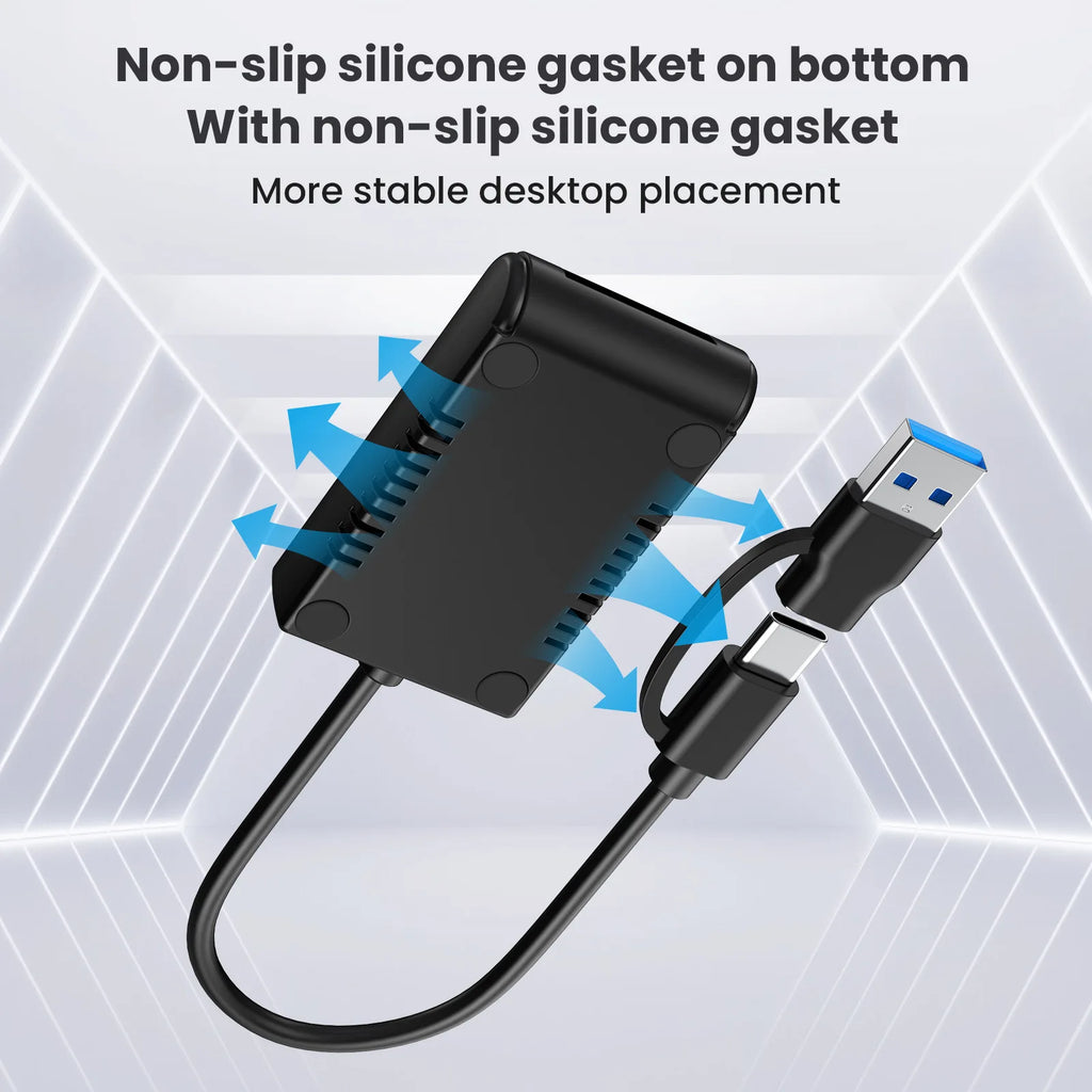 Dual M.2 NVMe/SATA SSD Enclosure 10Gbps USB-C Adapter SSD Enclosure PRIMED