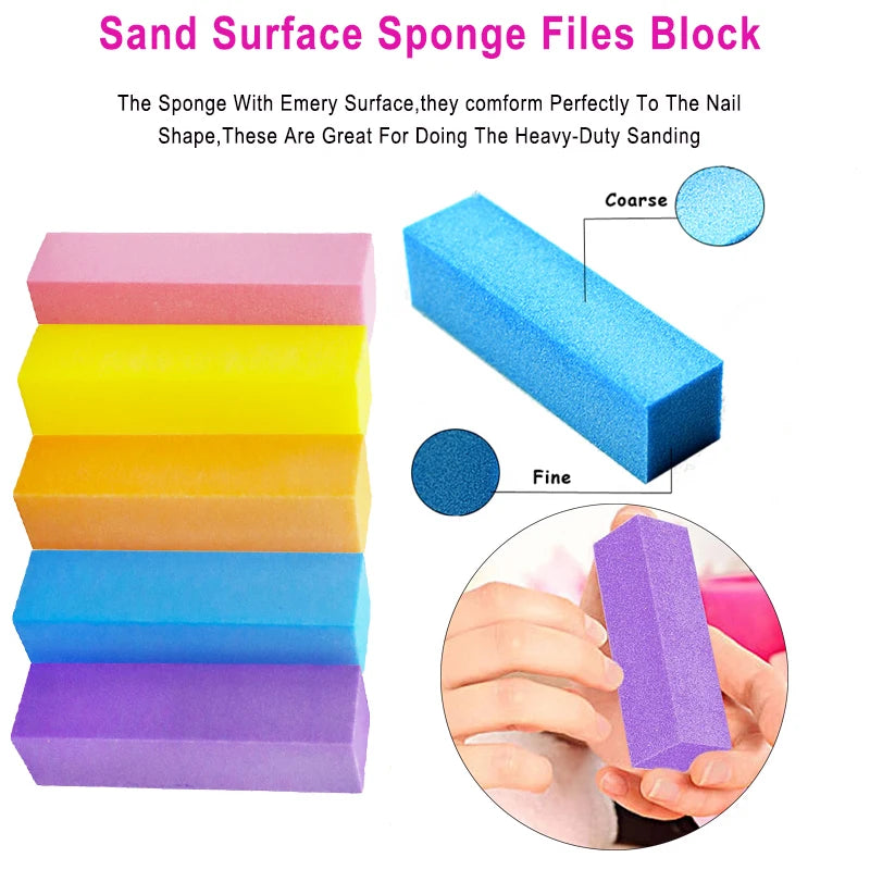 Professional Nail Buffer Block & File Set – Manicure & Pedicure