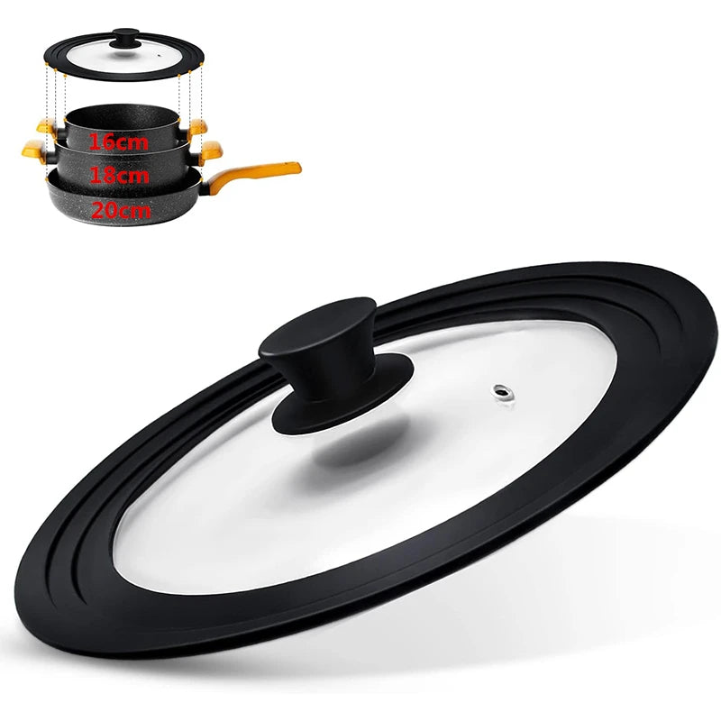 Universal Tempered Glass Lid for Pots Pans & Skillets