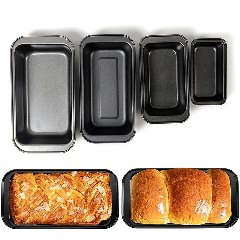 LMETJMA Nonstick Carbon Steel Bread Loaf Pan – Rectangle Tin Nonstick Loaf Pan PRIMED