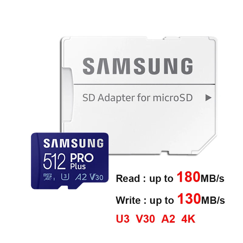 Samsung EVO Plus Micro SD Card 64GB–512GB U3 A2 V30 4K Micro SD Card PRIMED PRO Plus 512GB
