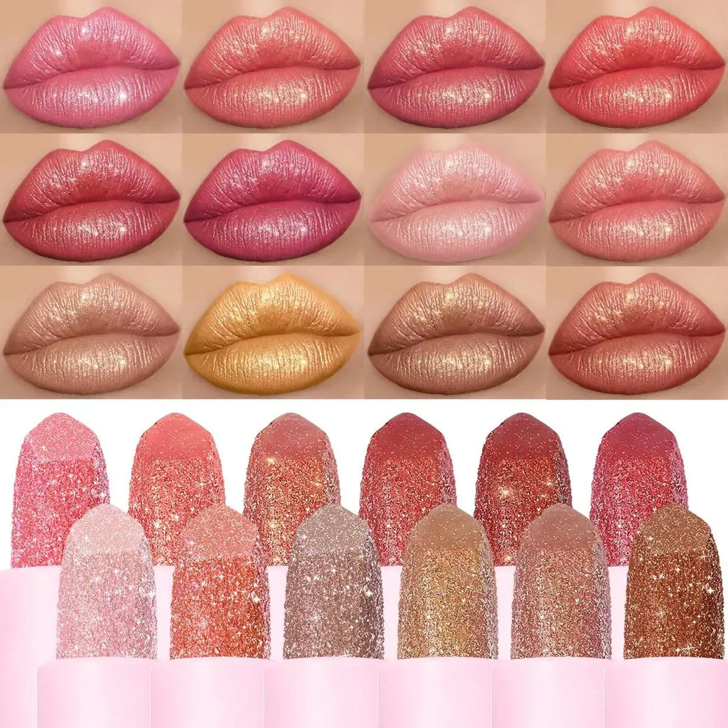 USHAS Pearlescent Matte Lipstick | Waterproof, Non-Stick Cup