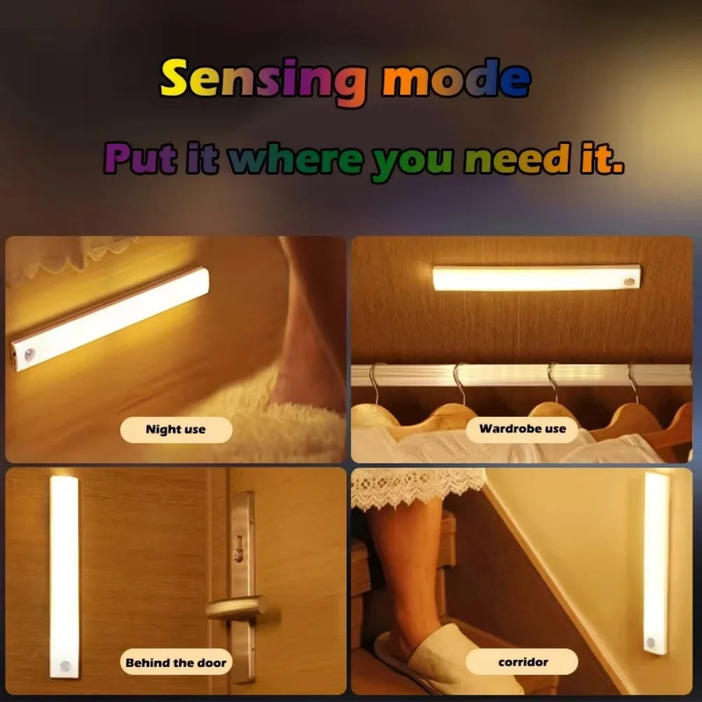 USB Rechargeable Motion Sensor LED Cabinet Bar Light LED Cabinet Light PRIMED