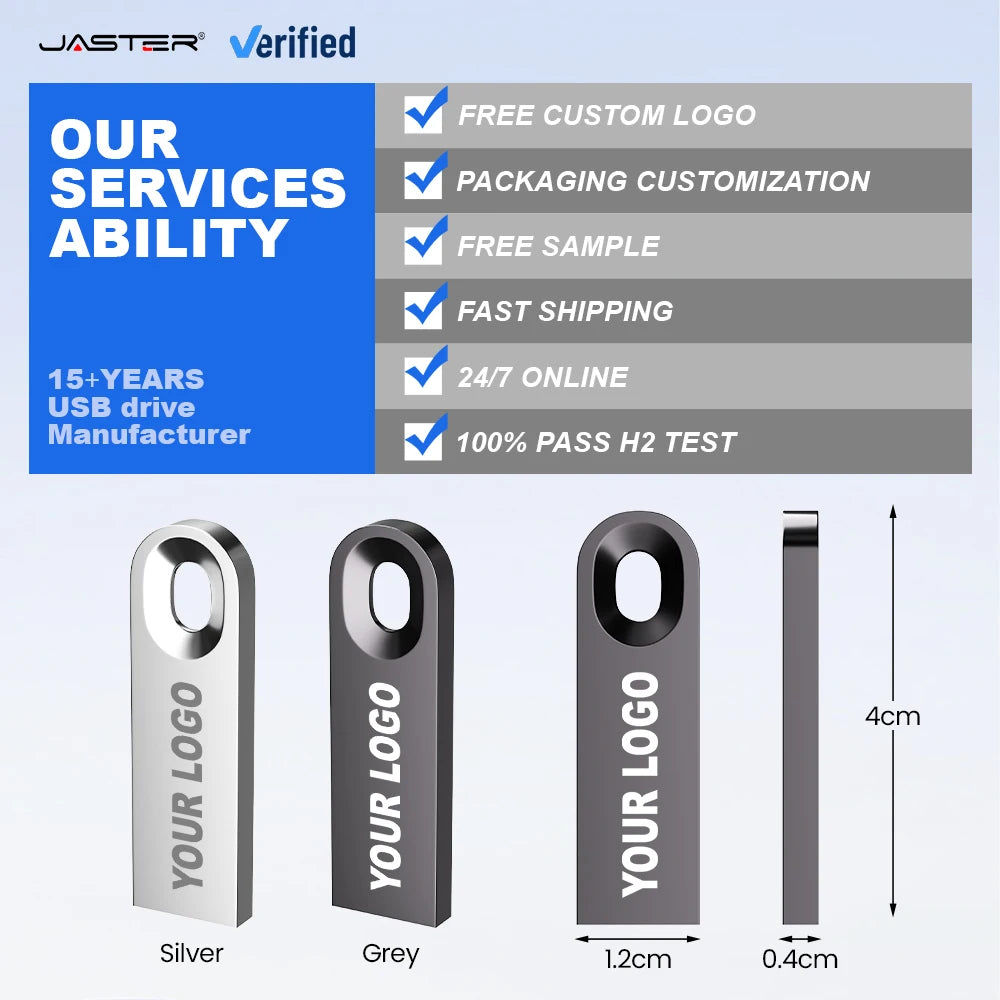 Custom Logo USB Flash Drive 128GB Mini Metal Key Chain Pendrive USB Flash Drive PRIMED
