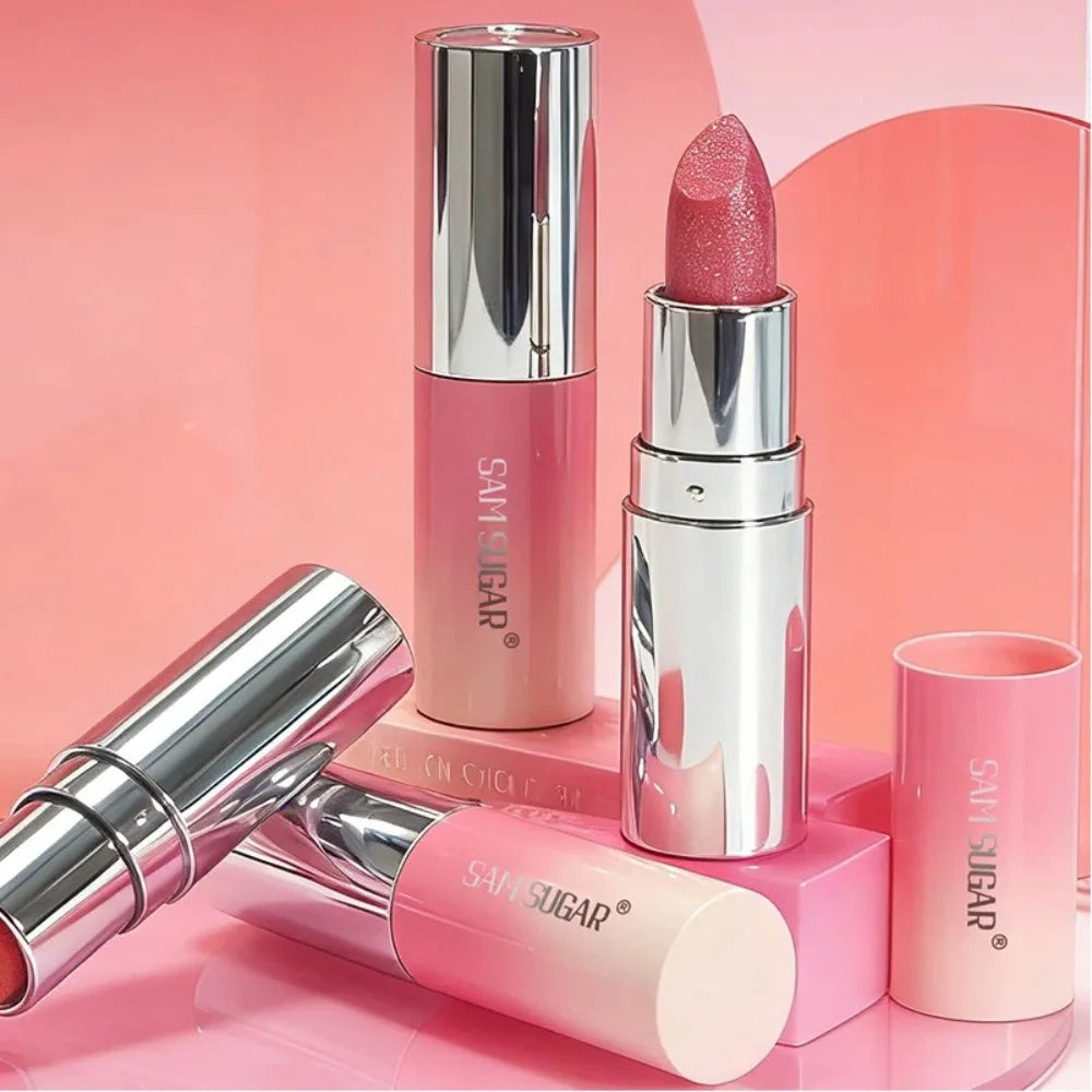 Glitter Metallic Lipstick – Diamond Sparkle Lip Glaze 6 Colors Glitter Lipstick PRIMED