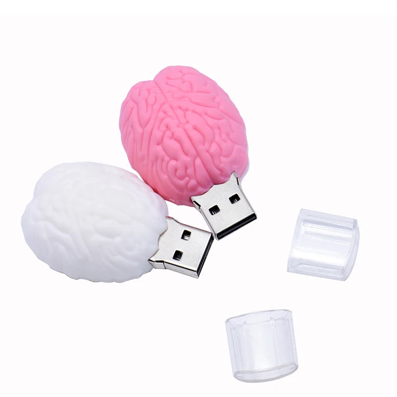 JASTER Brain-Shaped USB 2.0 Flash Drive 4GB–64GB | Gift USB Flash Drive PRIMED