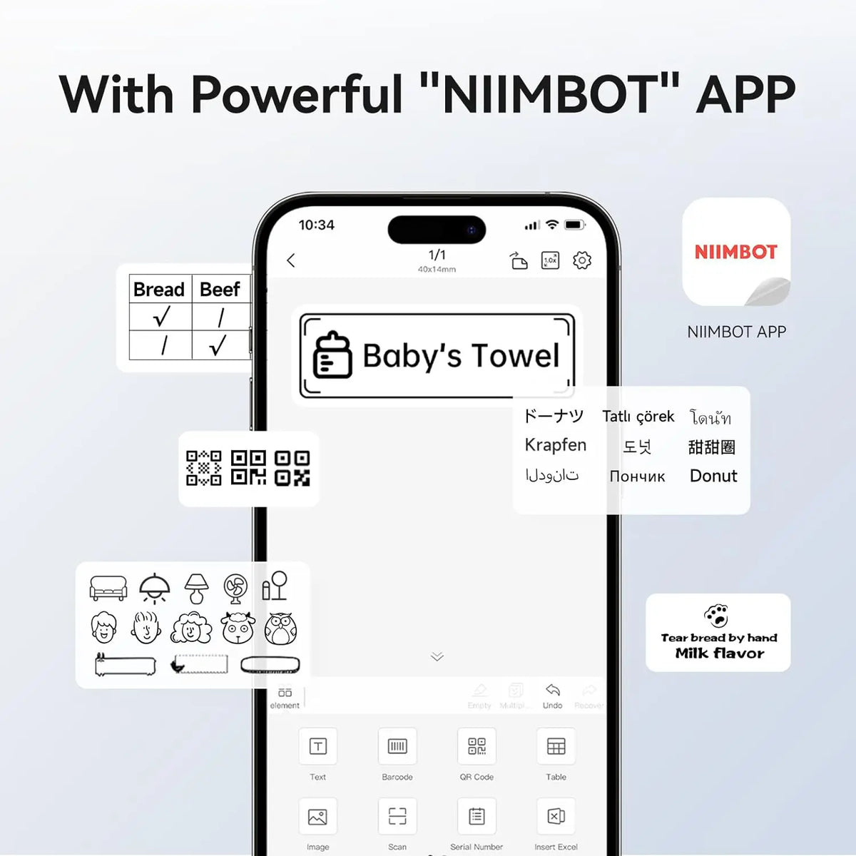 Niimbot B1 Bluetooth Thermal Label Printer – 2 Inch Portable Thermal Label Printer PRIMED