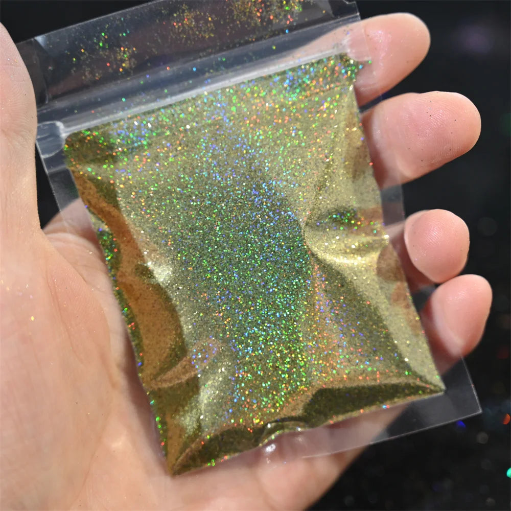 Ultra Fine Holographic Nail Glitter Powder 0.2mm | 5/10g Bulk
