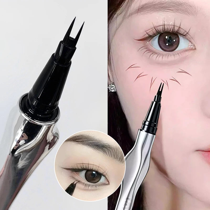 Ultra-Fine Split-Tip Eyebrow Pencil & Eyeliner – Waterproof Eyebrow Pencil PRIMED