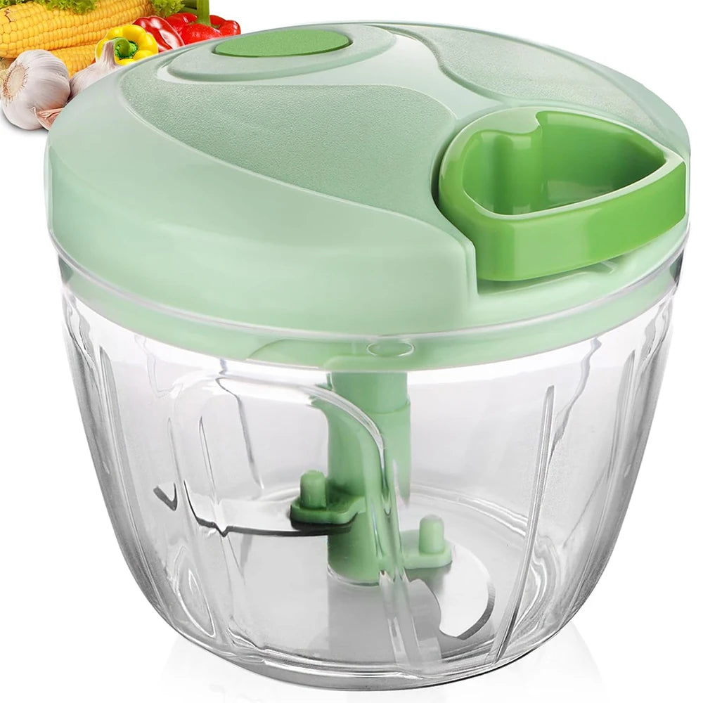 LMETJMA Manual Vegetable Chopper – Hand Pull Garlic Mincer Manual Vegetable Chopper PRIMED